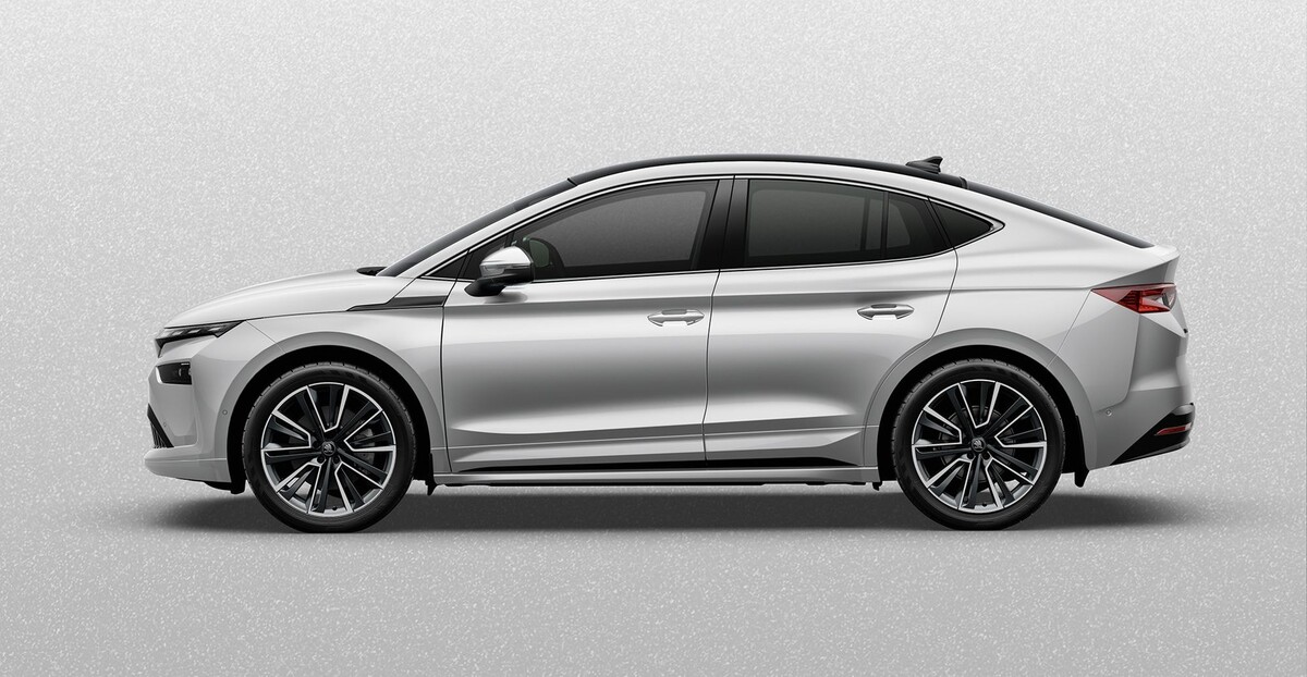 Vista frontal del Enyaq, mostrando su estética moderna y sofisticada. Vista frontal del Enyaq, mostrando su estética moderna y sofisticada.