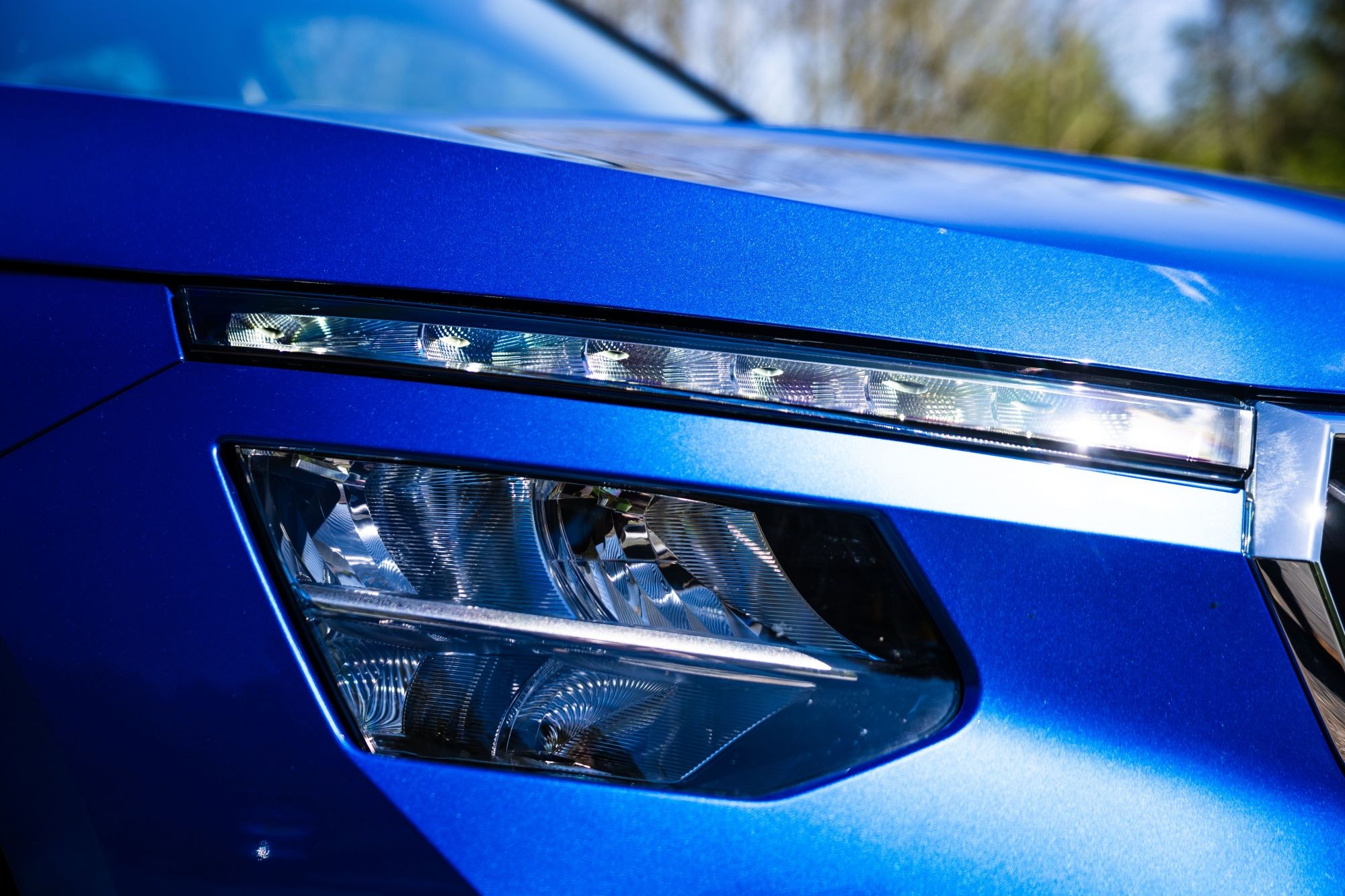 Parrilla frontal del Skoda Kamiq, con diseño moderno.