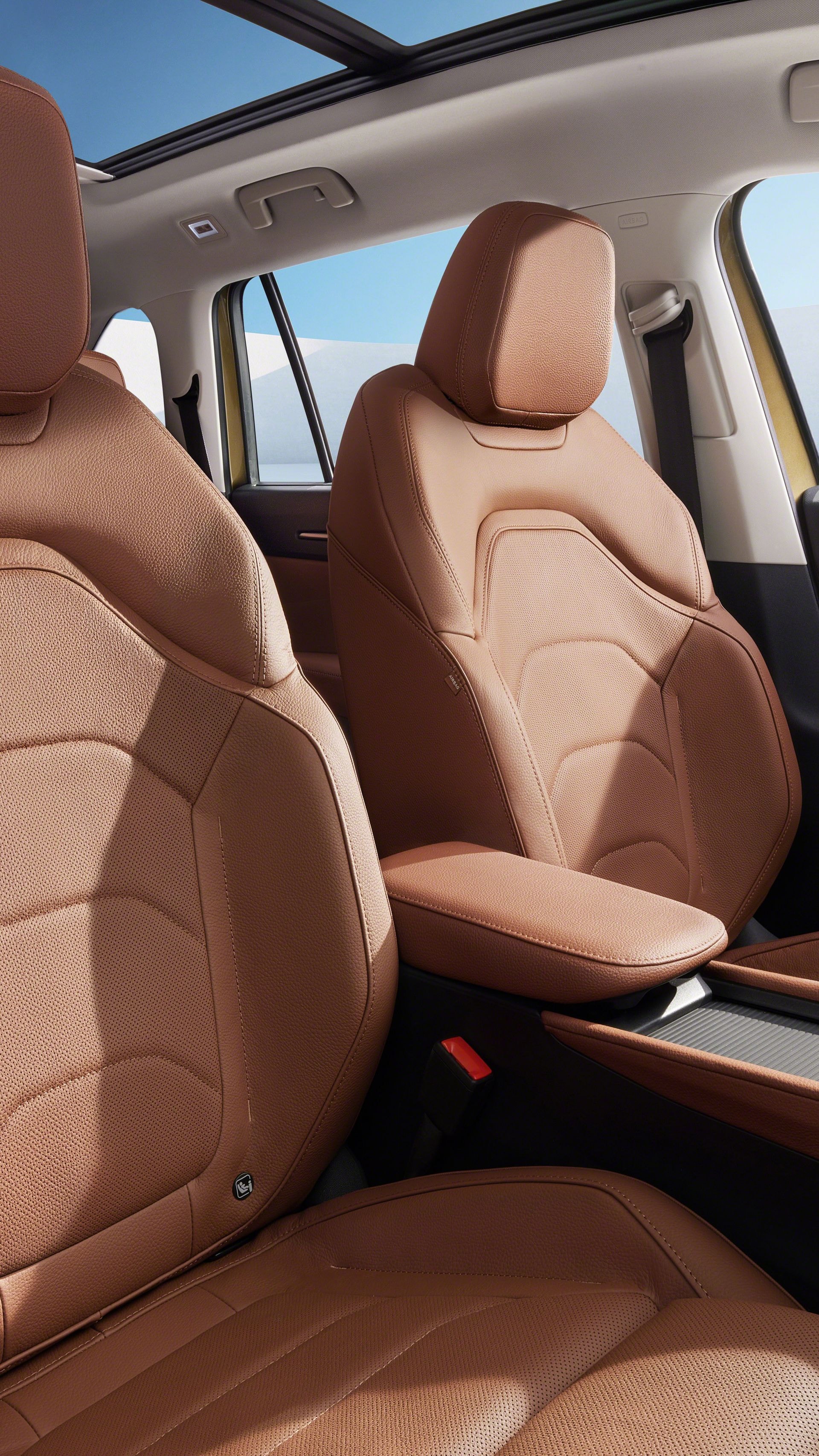 Detalle de los asientos de cuero del Skoda Kodiaq, sinónimo de lujo y confort.