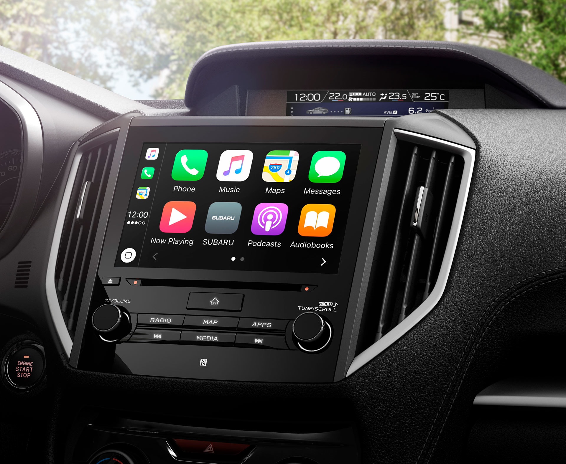Conectividad avanzada con pantalla táctil en el sistema de infotainment