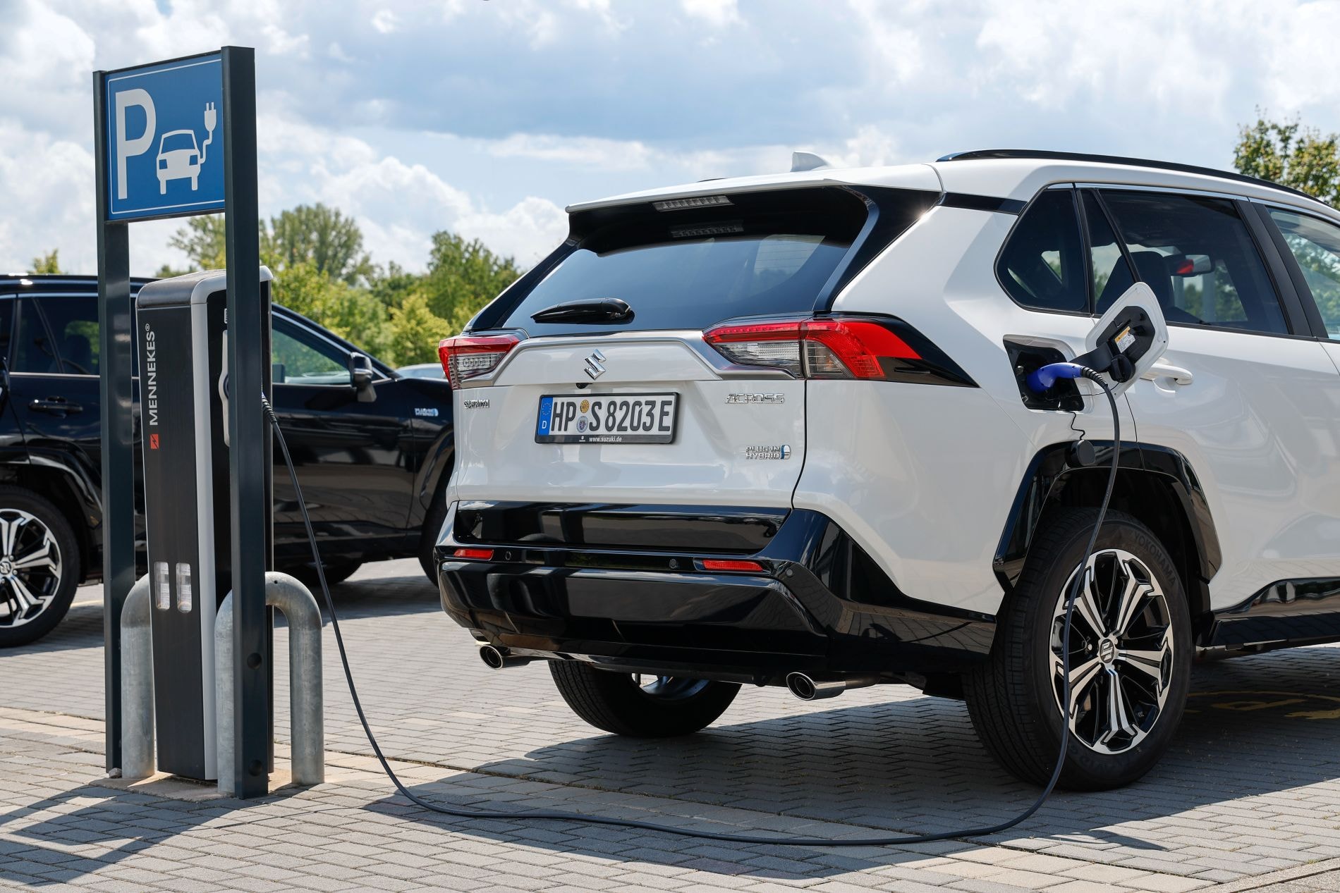 Detalles del emblema trasero del Suzuki Across.