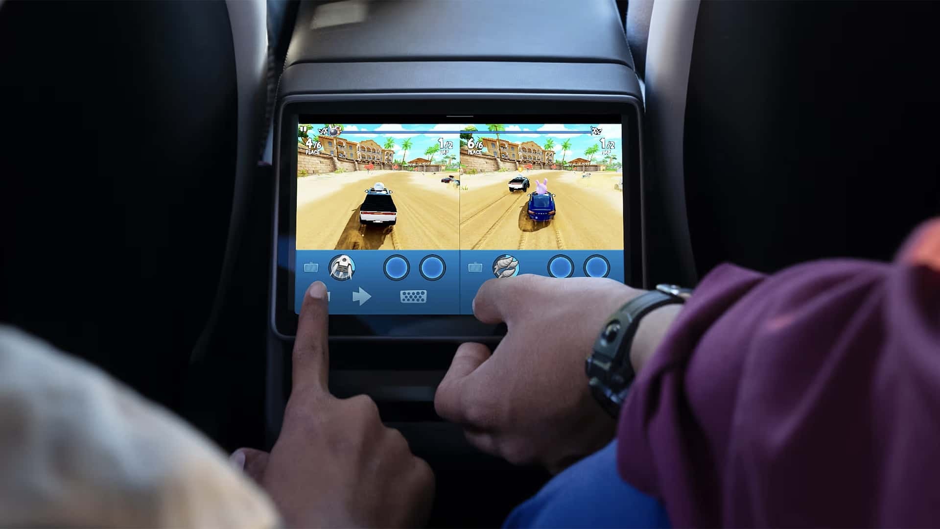 Un detalle de la parte trasera del Tesla Model Y, resaltando sus luces distintivas.