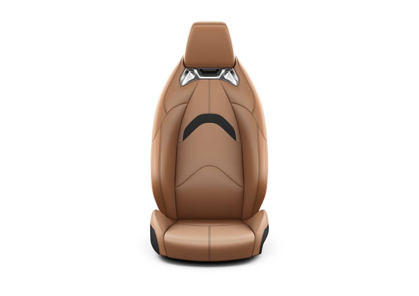 Asiento deportivo del Toyota GR Supra, con tapizado en cuero marrón.