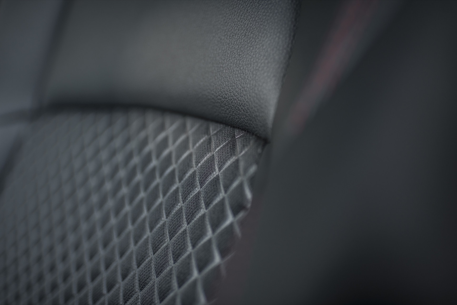 Textura y costura del asiento del Toyota Yaris