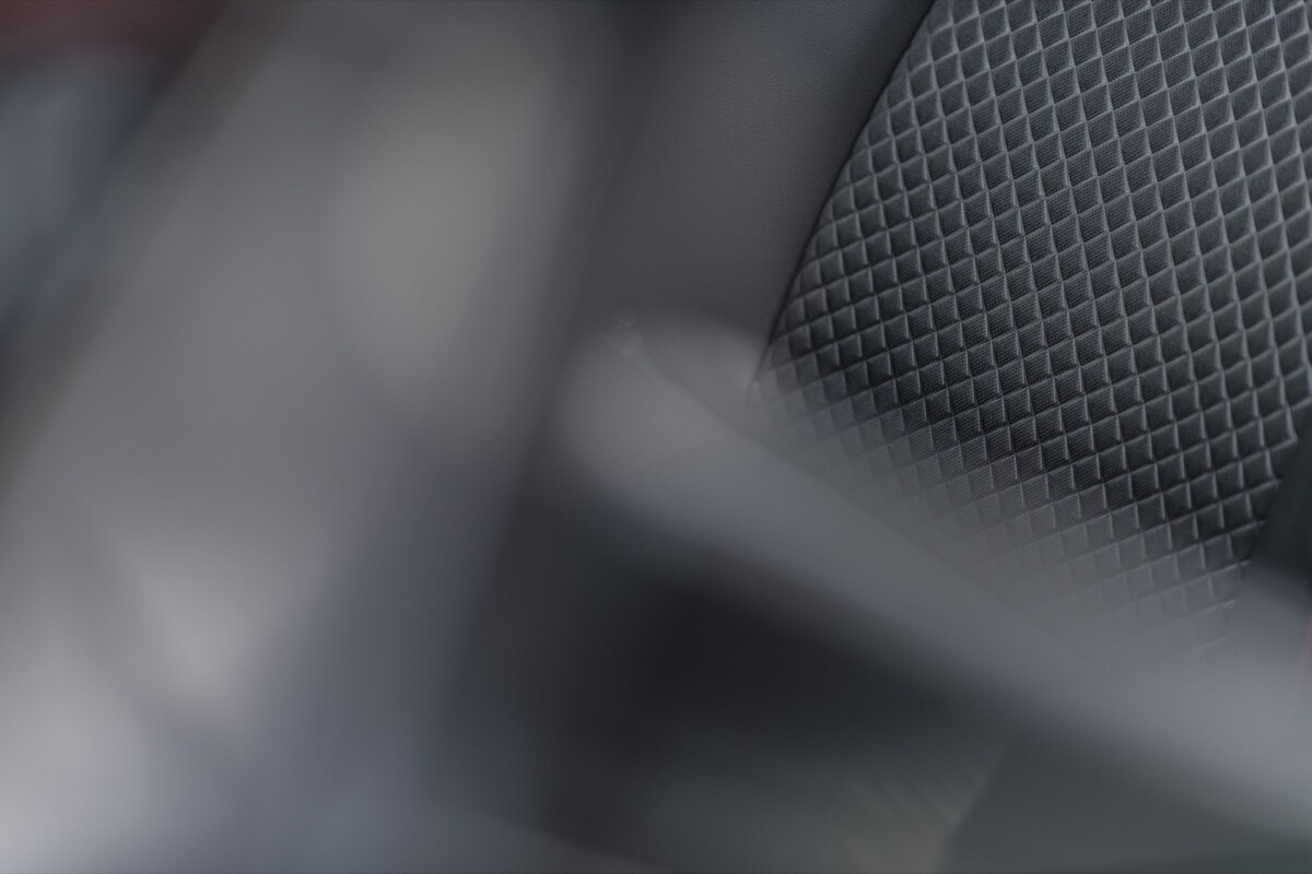 Detalle de la textura y calidad de los materiales del asiento del Toyota Yaris. Detalle de la textura y calidad de los materiales del asiento del Toyota Yaris.