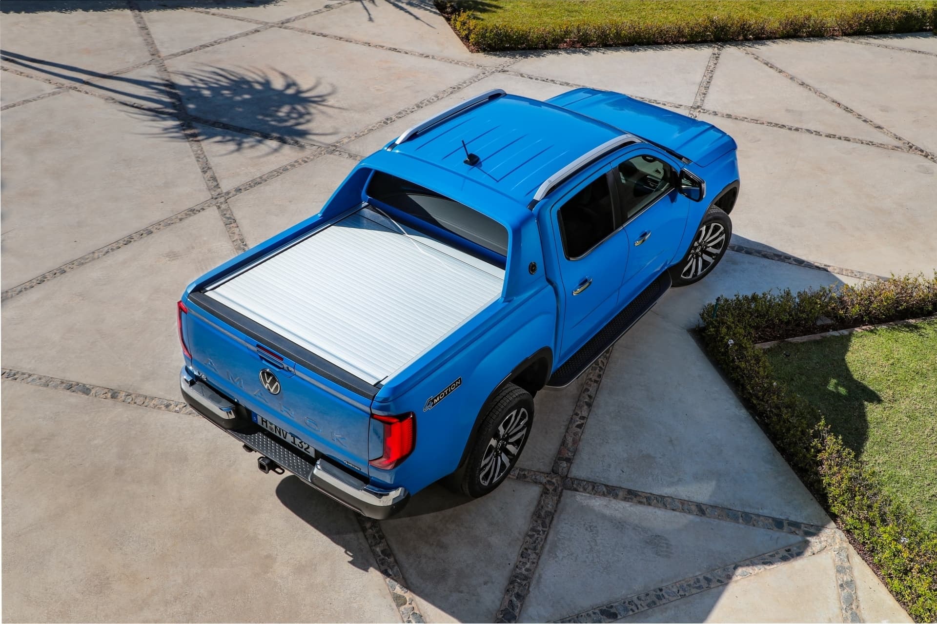 Amarok con cubierta protectora en la batea, vista aérea.