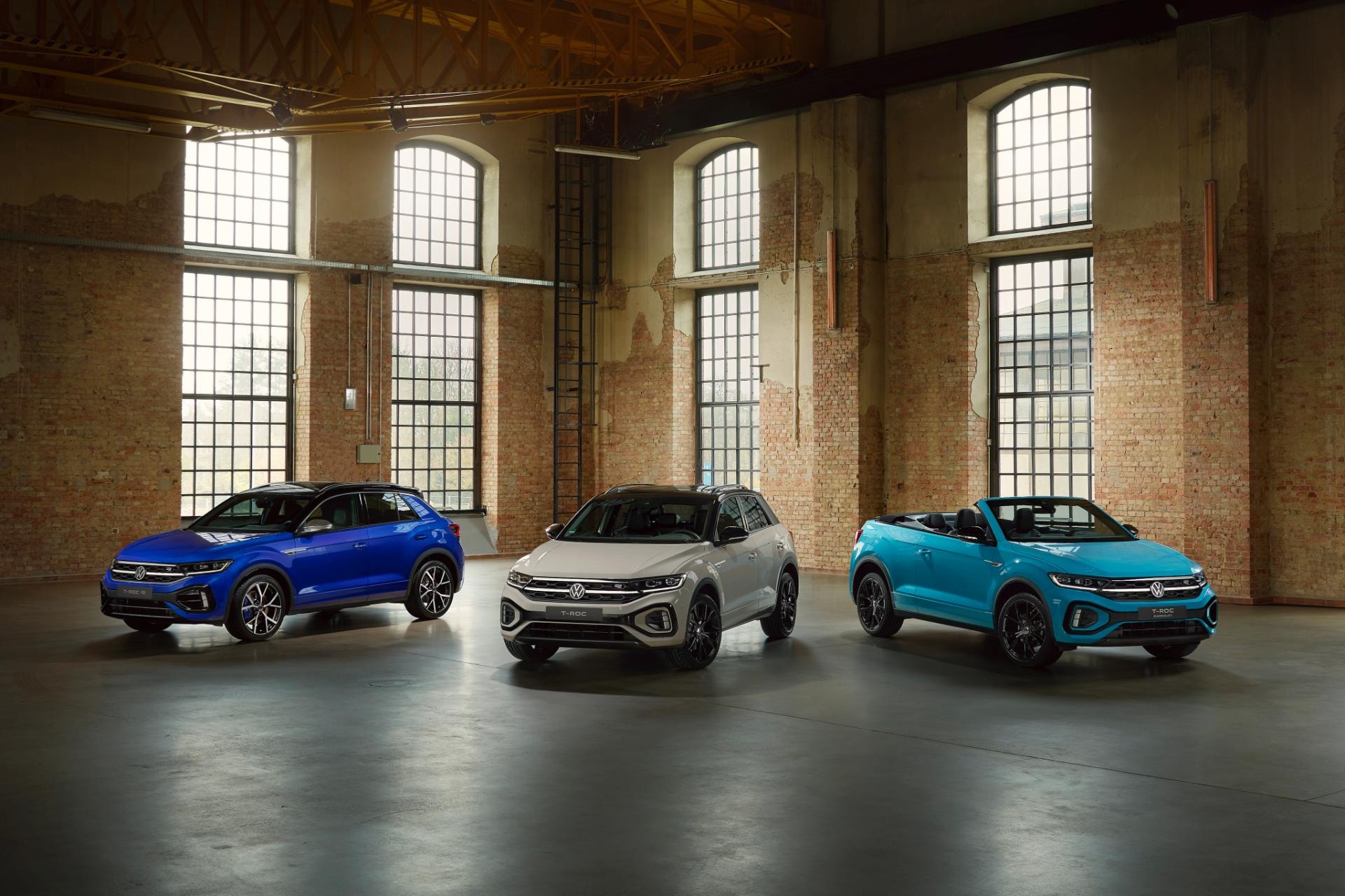 Gama de colores del Volkswagen T-Roc R, mostrando su diversidad estilística.