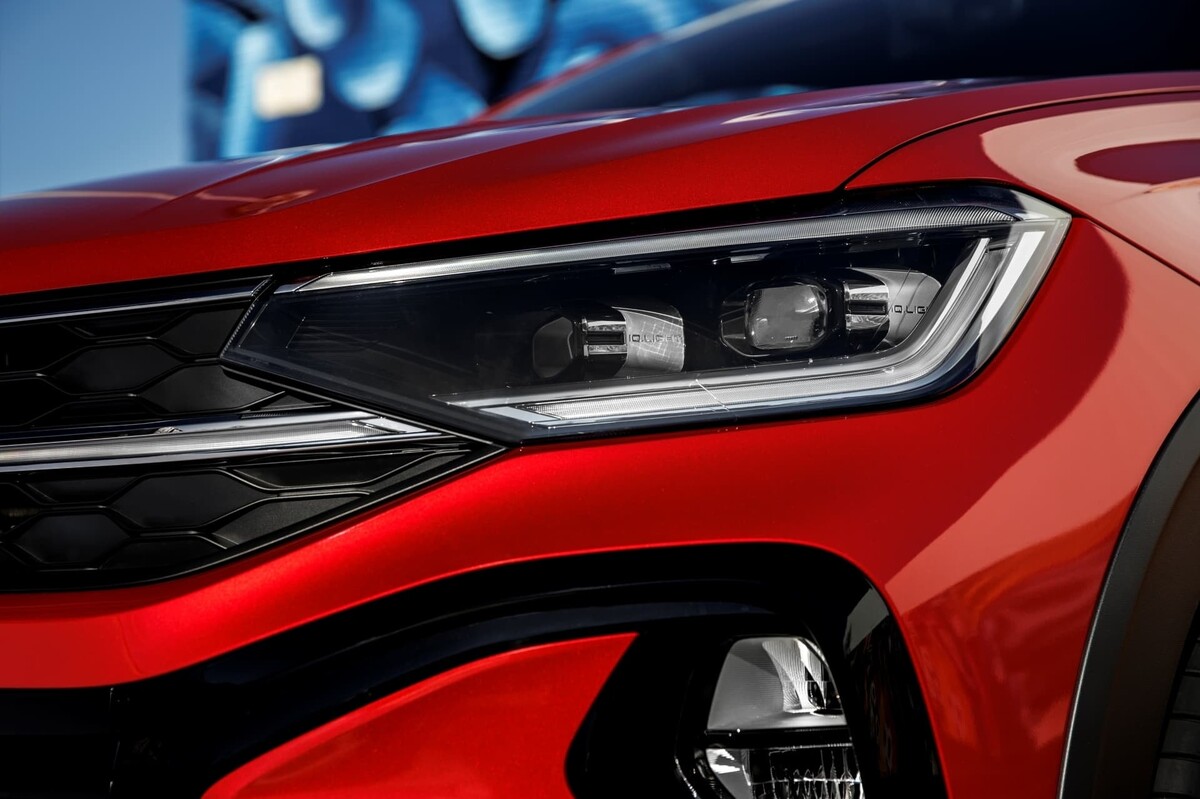 Diseño frontal de los faros IQ.LIGHT del Volkswagen Taigo. Diseño frontal de los faros IQ.LIGHT del Volkswagen Taigo.