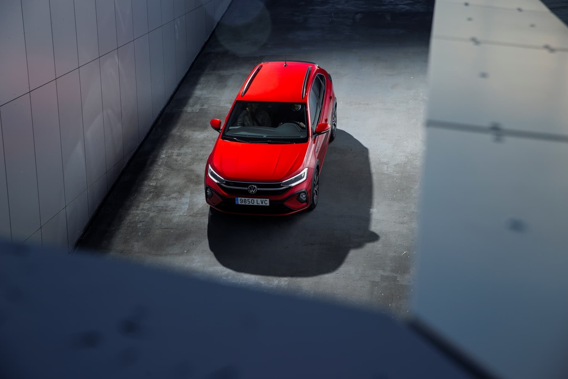 Vista superior del Volkswagen Taigo resaltando su diseño de techo.