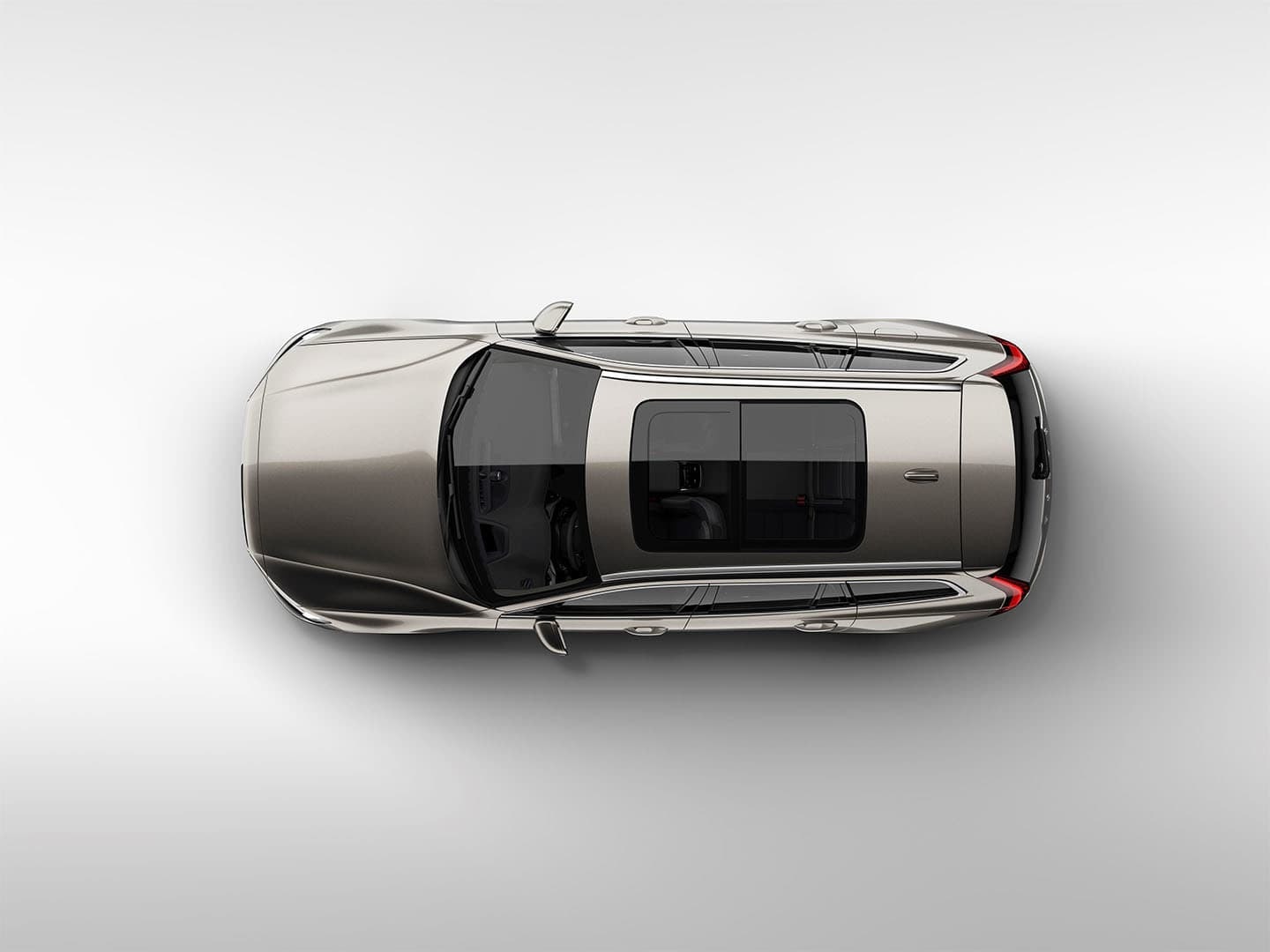 Vista superior del Volvo V60 resaltando su techo y líneas de diseño.