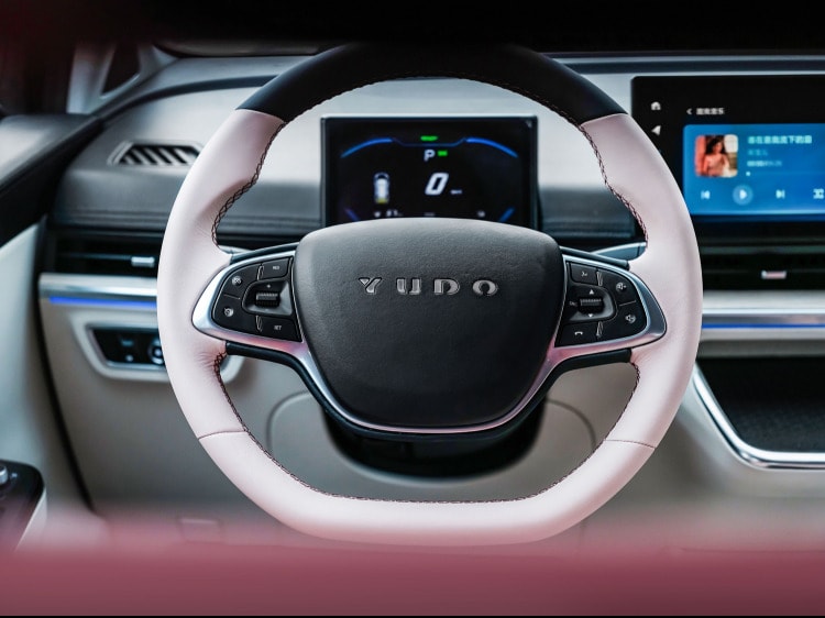 Volante multifunción con pantalla de instrumentación digital integrada.